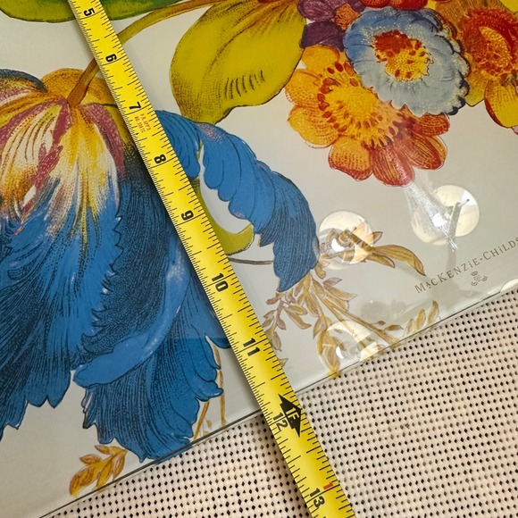 MacKenzie-Childs Flower Market Glass Cutting Board Heat Resistant Multipurpose - Picture 7 of 8